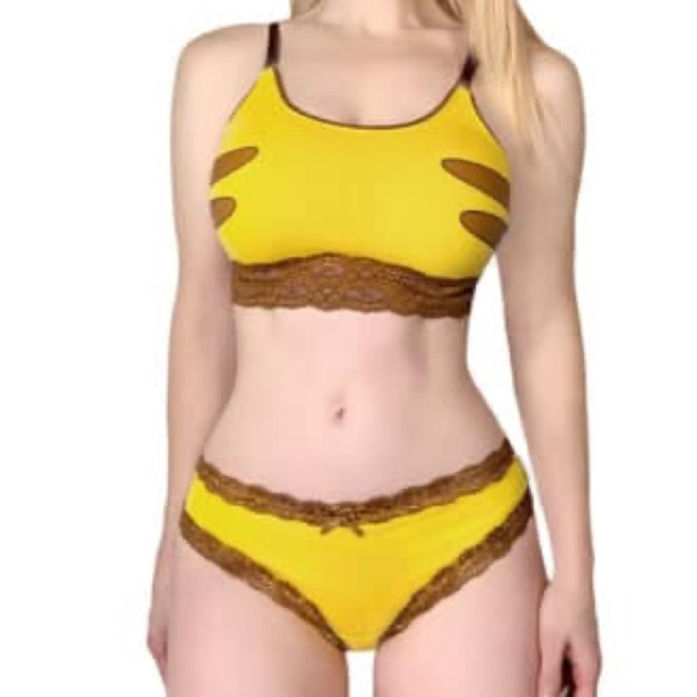 Pikachu Pokémon bra and panties set little for big